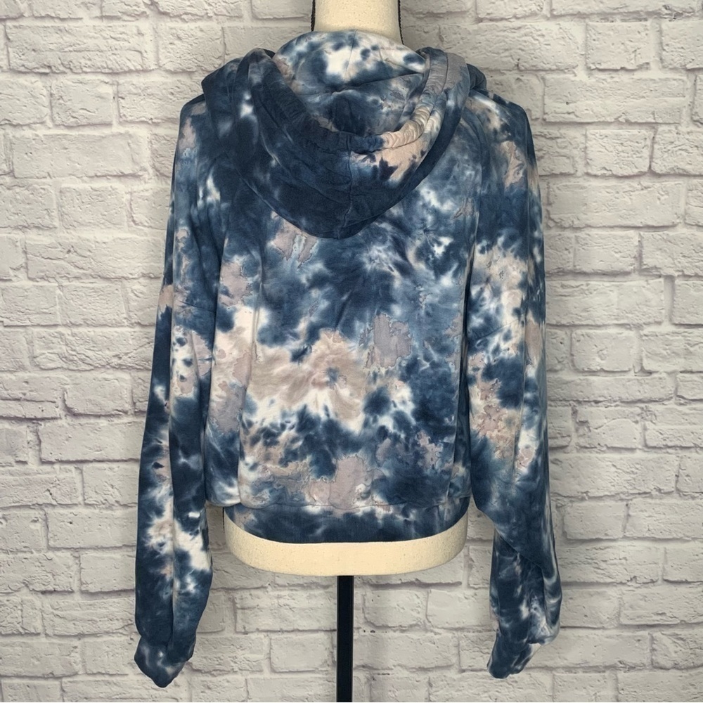 Young Fabulous and Broke Blue Tie-Dye Dolman Sleeve Pullover Hoodie - Picture 7 of 11